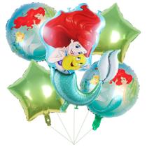 Kit de balões, sereias com cauda, tema marinho, mylar de 18 polegadas