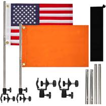 Kit de Bandeiras para Barco VOGVOG 12"x18" Bandeira Americana e Bandeira de Segurança Laranja
