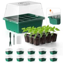Kit de bandejas para germinação de sementes POROLIR com 10 peças e tampas, 12 células Kit de bandejas para germinação de sementes POROLIR com 10 peças e tampas, 12 células