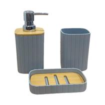 Kit de Banheiro 3PÇS Saboneteira Porta Escova e Porta Trecos Kit de Banheiro 3PÇS Saboneteira Porta Escova e Porta Trecos