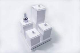 Kit de banheiro acrilico com 5 peças preço promocional lançamento