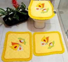 Kit de banheiro amarelo de borboleta Kit de banheiro amarelo de borboleta