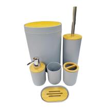Kit de Banheiro com 6 Peças N2443811 Cinza - Quanhe