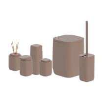Kit de banheiro Completo com lixeira de piso/parede Ou 6 peças Linha Aura Kit de banheiro Completo com lixeira de piso/parede Ou 6 peças Linha Aura