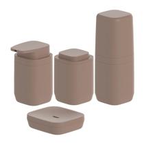 Kit De Banheiro Lavabo 4 Peças Aura Fosco Premium Luxo Ou