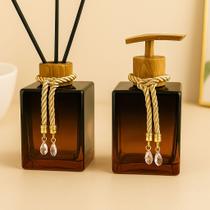 Kit De Banheiro Lavabo Sabonete Liquido + Difusor Cubo 250ml Vidro Luxo