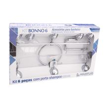 Kit de Banheiro Linha Bonno 6 peças Cromado Cristal