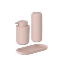 Kit de banheiro Ou 3 peças Linha Bold com bandeja para bancada Kit de banheiro Ou 3 peças Linha Bold com bandeja para bancada