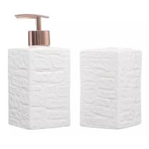 Kit de banheiro porcelana com 2 peças branco decoração lavabo Kit de banheiro porcelana com 2 peças branco decoração lavabo