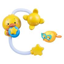 Kit De Banho Chuveirinho Ducha Para Banheira e Pato Nadador De Corda Sensorial Diversão Na Água Para Crianças e Bebês