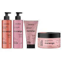 Kit de banho de morango dia a dia labotrat (4 produtos)