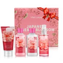 Kit de banho e corpo Vital Luxury Japanese Cherry 88 ml, tamanho de viagem Kit de banho e corpo Vital Luxury Japanese Cherry 88 ml, tamanho de viagem