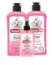 Kit De Banho Fêmea Labelle Para Cães E Gatos Sanol Dog