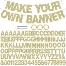 Kit de banner BEISHIDA Glitter Champagne DIY Letter 116 unidades