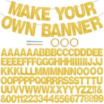 Kit de banner de cartas BEISHIDA Glitter Gold DIY 116 unidades A-Z