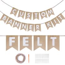 Kit de banner DoveeDosa, serapilheira personalizável com 92 letras de feltro Kit de banner DoveeDosa, serapilheira personalizável com 92 letras de feltro