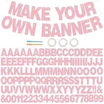 Kit de banner para cartas BEISHIDA Glitter, rosa escuro, faça você mesmo, 116 unidades