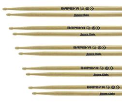 Kit de Baquetas 5A Batera Clube Kit com 5 Pares em Bapeva Padrão 5A excelente durabilidade e densida