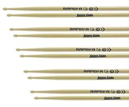 Kit de Baquetas 7A Batera Clube Kit com 5 Pares em Bapeva Padrão 7A excelente durabilidade e densida