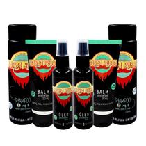 Kit de Barba 2 Shampoo 3x1, 2 Balm e 2 Óleos - Barba Rubra Kit de Barba 2 Shampoo 3x1, 2 Balm e 2 Óleos - Barba Rubra