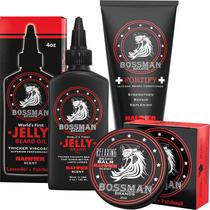 Kit de barba Bossman Essentials com óleo de barba gelatinoso e bálsamo Kit de barba Bossman Essentials com óleo de barba gelatinoso e bálsamo