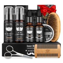 Kit de barba Comfy Mate Grooming com shampoo e óleo condicionador