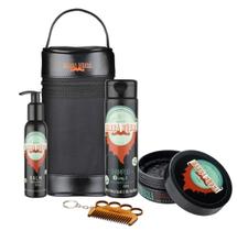 Kit de Barba Necessaire, Shampoo 3x1, Balm, Pomada