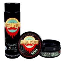 Kit De Barba Shampoo 3 Em 1 E Pomada De Cabelo - Barba Rubra