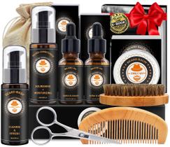 Kit de barba XIKEZAN com óleos, ferramentas de lavagem, bálsamo e higiene