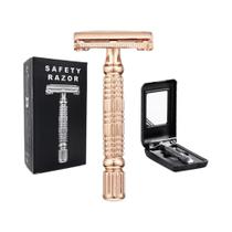 Kit De Barbear Com Navalha De Segurança Metálica De Dupla Aresta Butterfly Para Barbear Úmido, 5