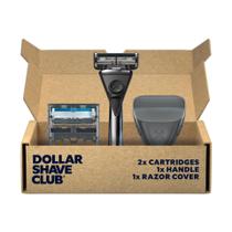 Kit de barbear Dollar Shave Club Heavy Metal com navalha pesada
