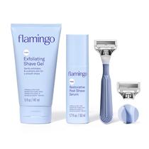 Kit de barbear Flamingo Pubic Hair Razor para mulheres com gel 150ml