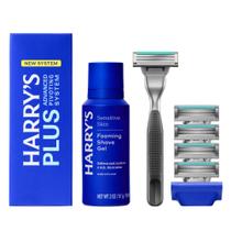 Kit de barbear Harry's Plus 5 Blades Gel Espumante 60ml Kit de barbear Harry's Plus 5 Blades Gel Espumante 60ml