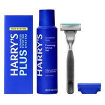 Kit de Barbear Harry's Plus Onyx com Sistema de Gel e Lâmina Pivotante Kit de Barbear Harry's Plus Onyx com Sistema de Gel e Lâmina Pivotante