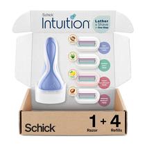 Kit de barbear INTUITION Schick para mulheres com 1 alça e 4 lâminas