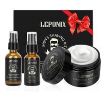Kit de barbear LEPONIX Essential Sandalwood para homens 100mL Kit de barbear LEPONIX Essential Sandalwood para homens 100mL