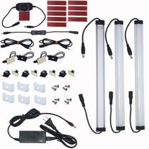 Kit de barra de luz LED Litever Under Cabinet 3x30cm 20W 1000lm Kit de barra de luz LED Litever Under Cabinet 3x30cm 20W 1000lm