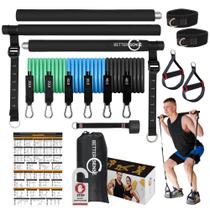 Kit de barra de Pilates Better Sense com faixas de resistência de 40-180 libras