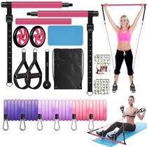 Kit de barra de Pilates Olodeer com faixas de resistência e rolo abdominal Kit de barra de Pilates Olodeer com faixas de resistência e rolo abdominal