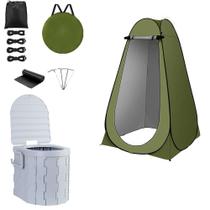 Kit de barraca de banheiro portátil, banheiro de acampamento dobrável com barraca de privacidade Kit de barraca de banheiro portátil, banheiro de acampamento dobrável com barraca de privacidade