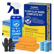 Kit de barras de argila para carro TEAWOO 6 barras de argila e 20 comprimidos lubrificantes Kit de barras de argila para carro TEAWOO 6 barras de argila e 20 comprimidos lubrificantes