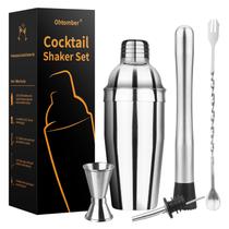 Kit de bartender para coqueteleira Ohtomber 750 ml em aço inoxidável
