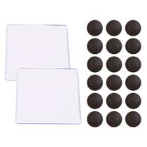 Kit De Base Acrílica 4cm Quadrada Com Imã Redondo 20mm - 50 Unidades