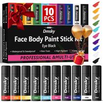Kit de Bastões de Tinta Corporal Dmsky 10 Cores à Prova d'Água Kit de Bastões de Tinta Corporal Dmsky 10 Cores à Prova d'Água