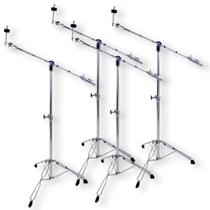 Kit de bateria Cymbal Boom Stands Griffin Chrome Hardware, pacote com 4 Kit de bateria Cymbal Boom Stands Griffin Chrome Hardware, pacote com 4