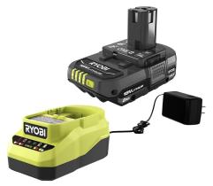 Kit de bateria e carregador Ryobi One+ 18V 2.0Ah de íon de lítio