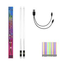 Kit de Bateria Eletrônica Portátil e Dobrável de Silicone com USB, Baquetas e Pedal