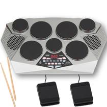 Kit de bateria eletrônica Pyle Pro PTED06 com 7 tambores e pedais