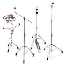 Kit de Bateria Griffin com 4 Peças - Inclui Suporte e Pedal Kit de Bateria Griffin com 4 Peças - Inclui Suporte e Pedal