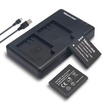 Kit de Baterias Newmowa Li-50B com Carregador Duplo USB, 2 Unidades